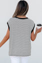 Marie Stripe Chest Pocket Tank Top