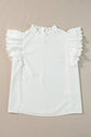 Milan Scalloped Ruffle Sleeve Top