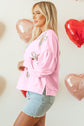 Laila Bow Lantern Sleeve Oversized Sweatshirt