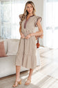 Makenzie Contrast Trim Midi Dress
