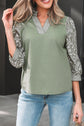 Kaiya Sleeve Contrast Patchwork Blouse