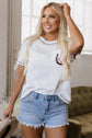 Horseshoe Embroidered Patch Pocket Tee