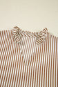 Blair Tied Cuffs Seersucker Blouse