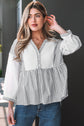 Zahra Bracelet Sleeve Babydoll Blouse