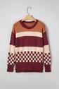 Noelle Checkered Knitted Sweater