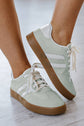 Willa Striped Lace-up Flat Sneakers