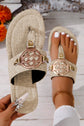Metal Decor Thong Slippers