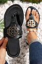 Metal Decor Thong Slippers