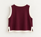 Sleeveless knit top in Burgundy