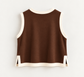 Sleeveless knit top in Rust
