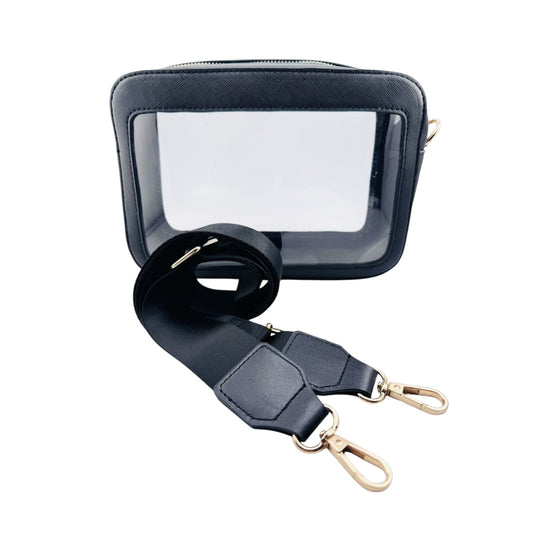 Michelle Clear Crossbody Handbag - Black