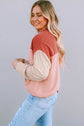 Rachel Block Long Sleeve Ribbed Loose Top