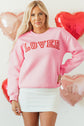 Raya LOVER Puff Print Drop Shoulder Pullover Sweatshirt