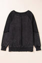 Jolie Waffle Exposed Seam Raglan Sweatshirt