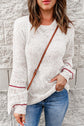 Noelle Detail Patterned Sleeve Sweater