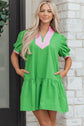Ainara Ruffle Hem Mini Dress
