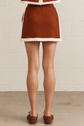 Knit Mini Skirt in Rust
