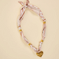 Soft Blush Heart Scarf Necklace