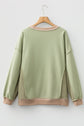 Maelynn Waffle Patchwork Oversize Sweatshirt