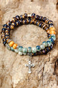 Matilda Layered Cross Beading Bracelet