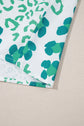 Azalea Print Short Sleeve Blouse