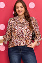 Angelina Frilled Stand PLUS Blouse