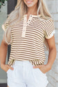 Keira Stripe Half T Shirt