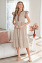 Makenzie Contrast Trim Midi Dress