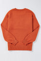 Boo Knitted Pattern Ribbed Edge Sweater