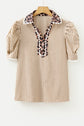 Laila Sleeve Patchwork Collar Blouse