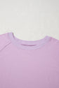 Phalaenopsis Flower Patch Colorblock Plus Size Pullover Top