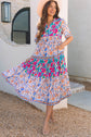 Siena Mixed Floral Short Sleeve Dress