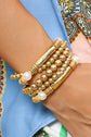 Zoe Plated Beaded Bracelet Set
