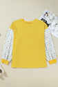 Evelyn Sleeve Patchwork Loose Top