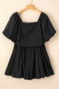 Malaysia Ruched Puff Sleeve Romper