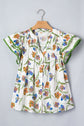 Kaliyah Binding Tape Cotton Blouse