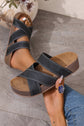 Kathryn Band Retro Platform Slippers