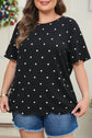 Margaret Dotted Casual PLUS Top