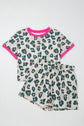 Arleth Print Contrast Trim Top