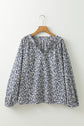 Amelie Notched Puff Sleeve Blouse