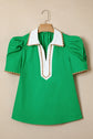 Eileen Collar Short Sleeve Blouse