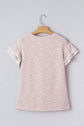 Amanda Ruffled Short Sleeve Blouse
