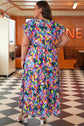 Noa Plus Size Ruffled Short Sleeve Maxi Dress