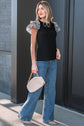 Azari Sleeve Ribbed Knit Top