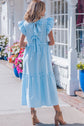 Deborah Sleeve Gingham Maxi Dress