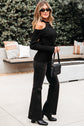 Bailey Ribbed Knit Cold Shoulder Sweater