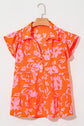 Karla Floral Collared Button Blouse