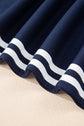 Hana Striped Detail Crewneck Pullover