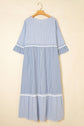 Amy Patchwork Shift Long PLUS Dress