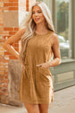 Emapia Corduroy Sleeveless Mini Dress